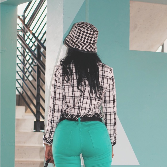 Tweed black and white blazer button down jacket - Picture 6 of 6